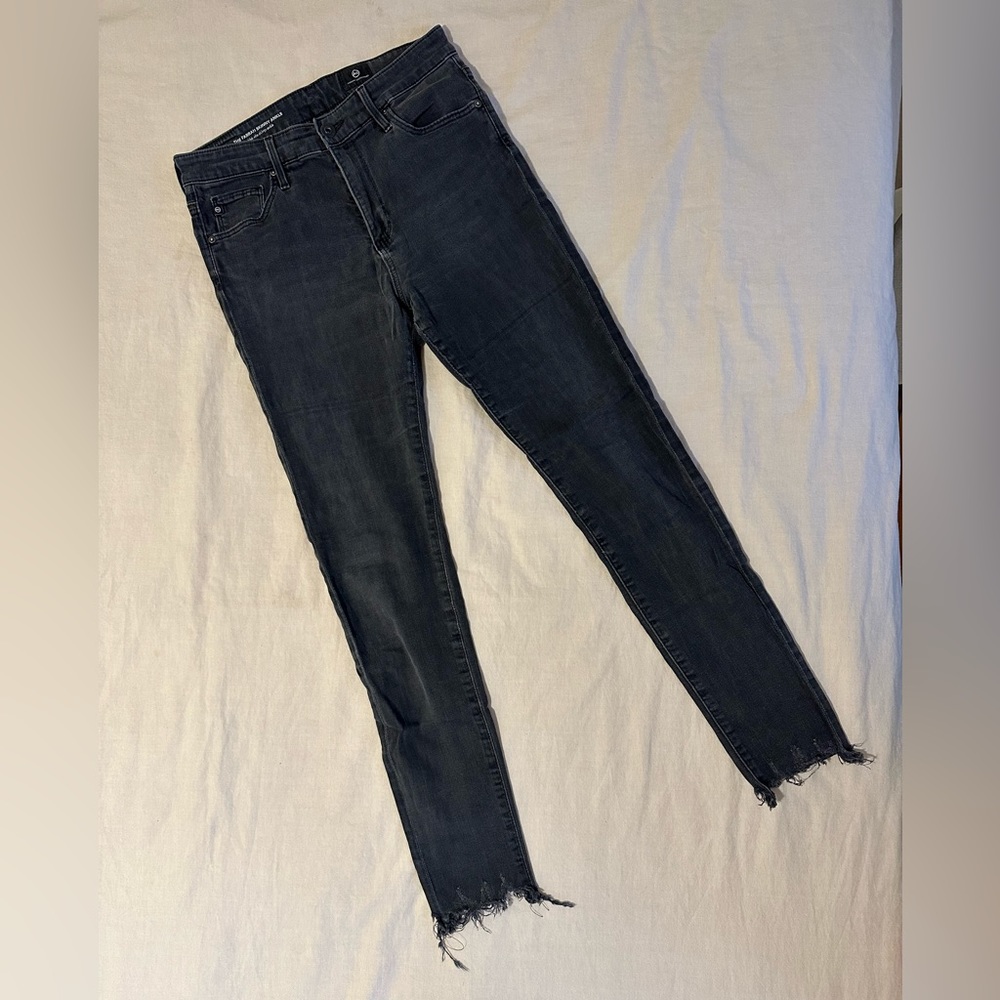 AG Adriano Goldschmied The Farrah Skinny Ankle Black Jeans